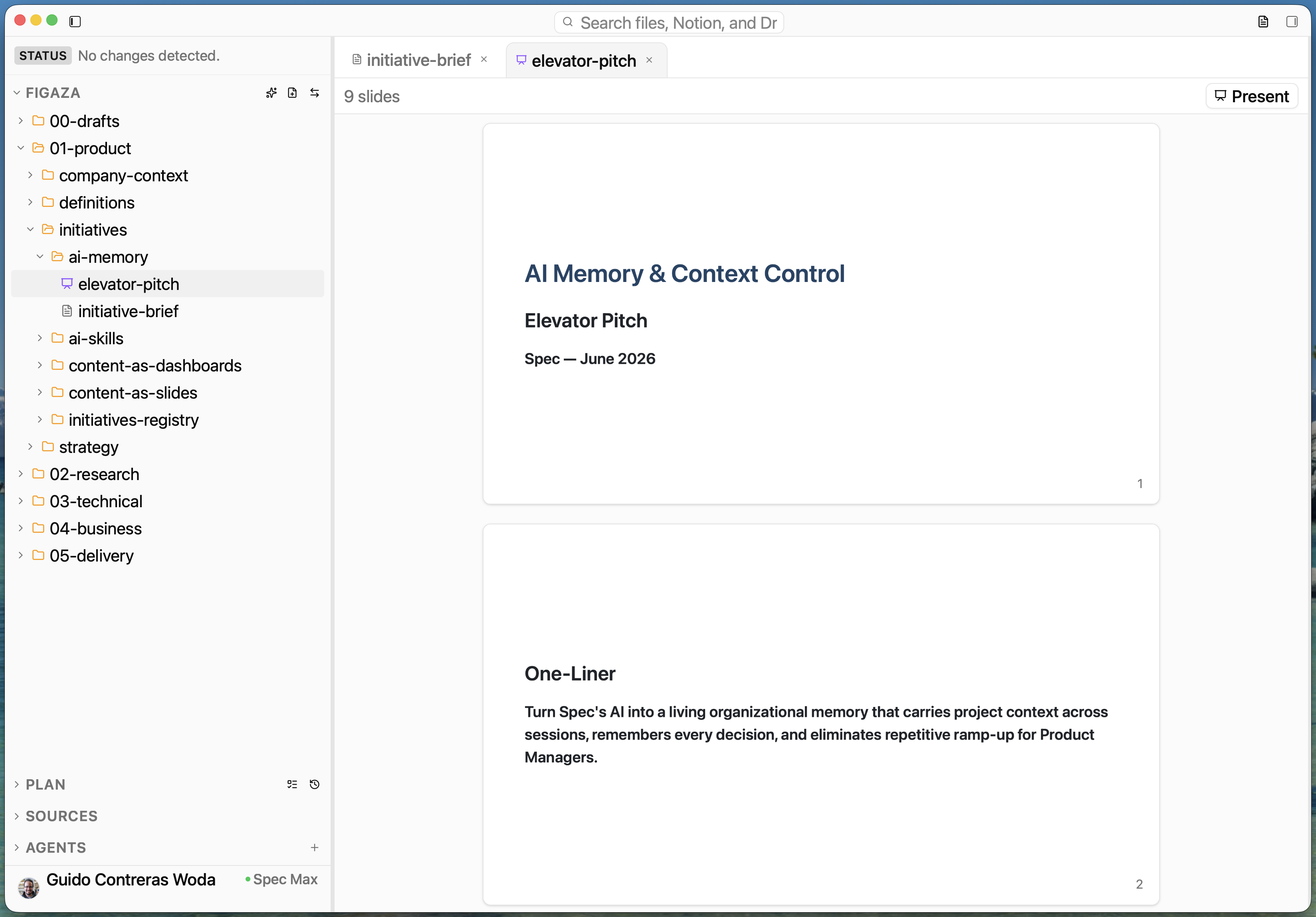 Multiple product documents open from the same initiative